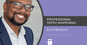 Man Wearing Glasses Smiling Professional Teeth Whitening Is It Worth It?