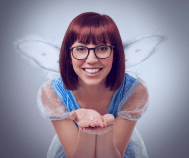 Tooth Fairy Holding a Tooth